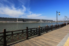苏州古运河古城水上游-苏州古运河河边城墙