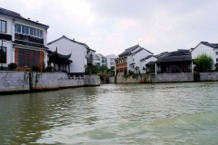 苏州古运河古城水上游-苏州古运河河边人家